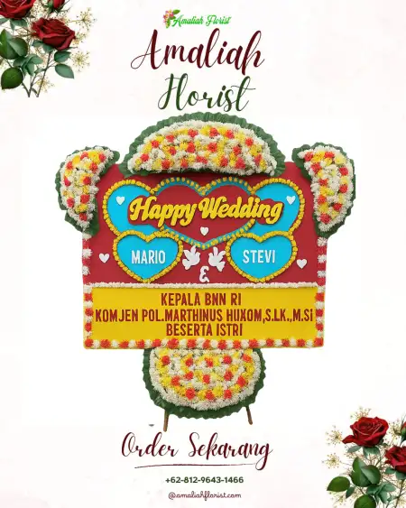 Papan Bunga Pernikahan Bandulan